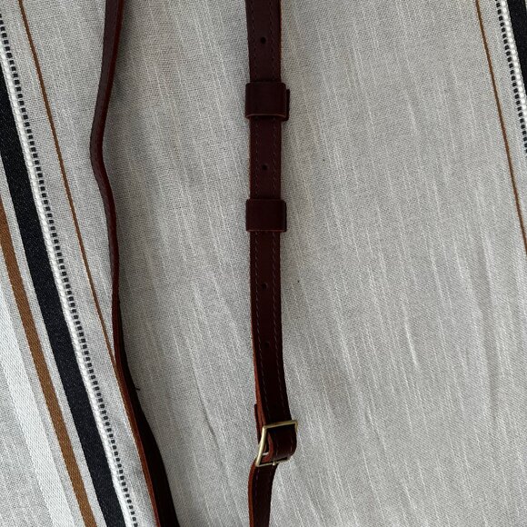 Portland Leather Camera style bag in cognac - Picture 7 of 7